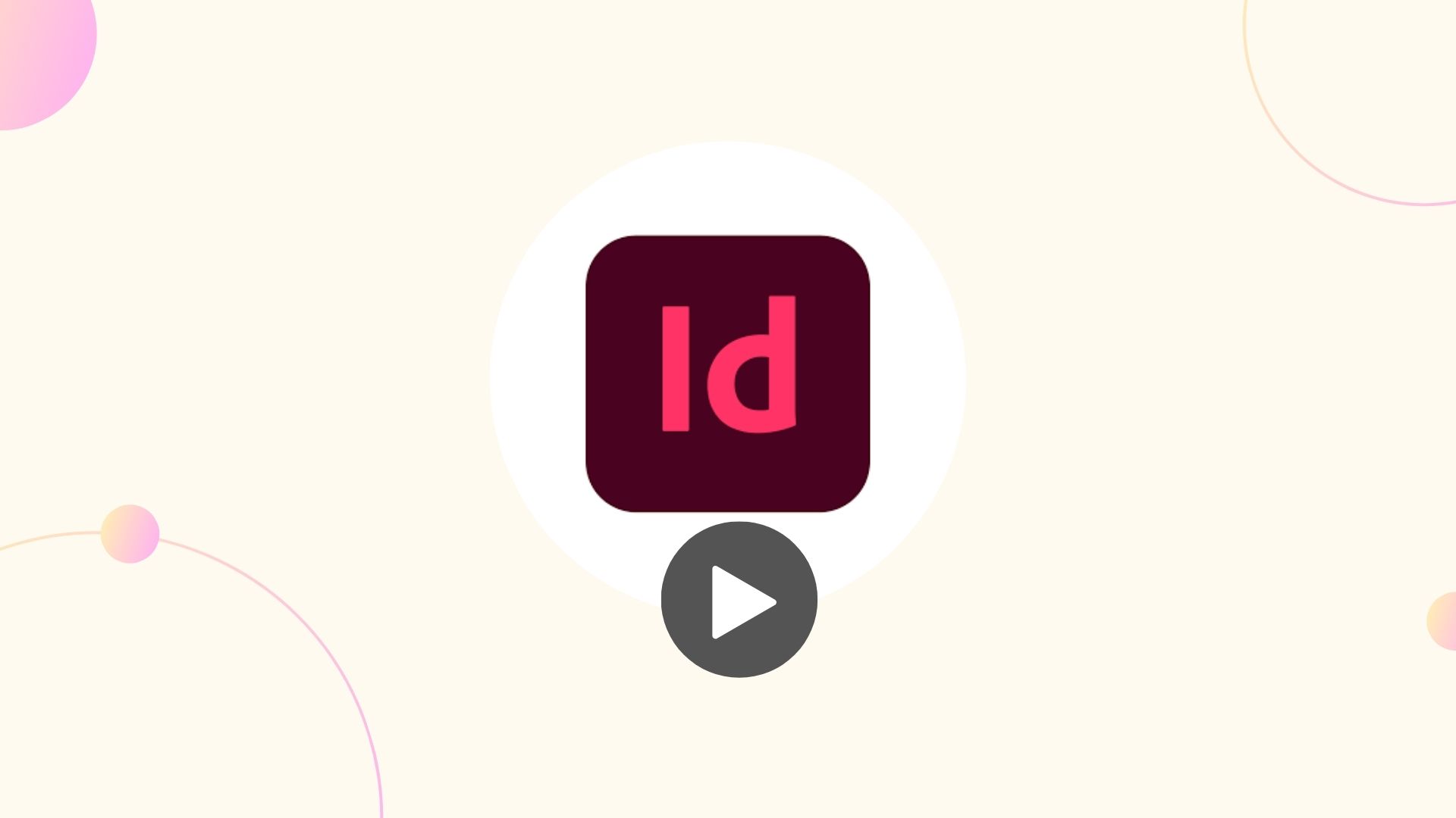indesign front page
